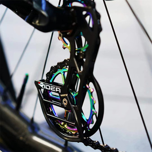 台湾产 瑞宜达RIDEA 公路车变速器后拨碳纤维大导轮 大摇臂大鸡腿