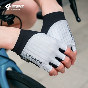 男女輕量化排汗吸汗防曬 蘭帕達公路車半指手套騎行手套短指春夏季