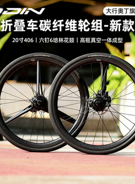 ODIN奥丁349/406/451碳纤维轮组大行折叠车碟刹圈刹碳轮大行联名