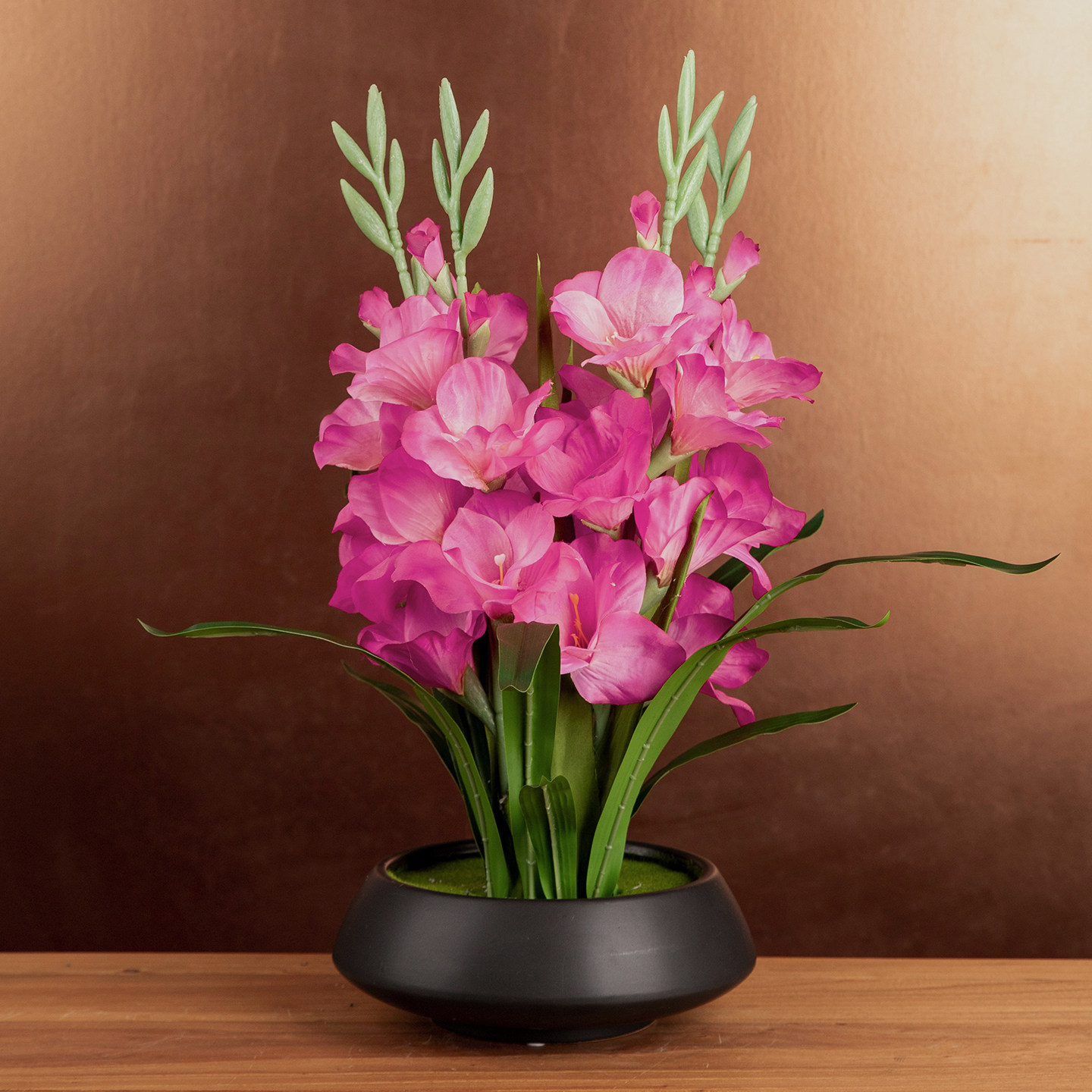 高级感剑兰仿真花绢花家居客厅餐桌装饰假花玄关插花花艺婚庆摆件