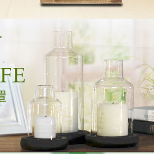 蜡烛杯玻璃烛台风灯摆件现代家居咖啡厅酒吧婚庆浪漫烛光晚餐摆设