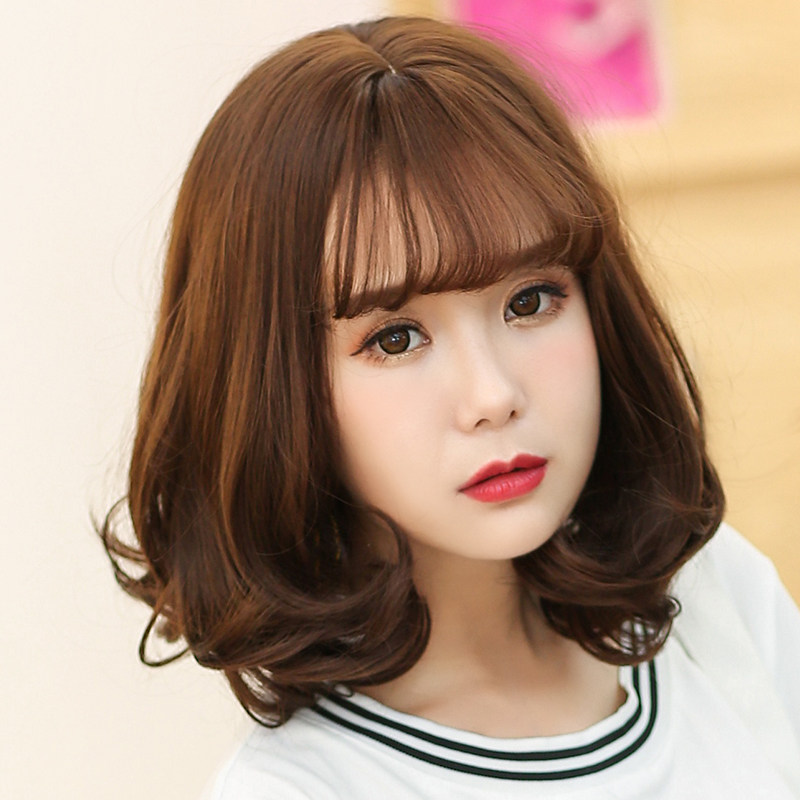 假发女短发网红流行空气刘海自然逼真卷梨花头锁骨短卷发发型