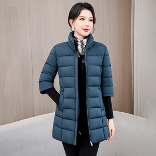 冬季羽绒棉棉服七分袖马甲女中老年妈妈棉袄新款女士棉衣保暖外套
