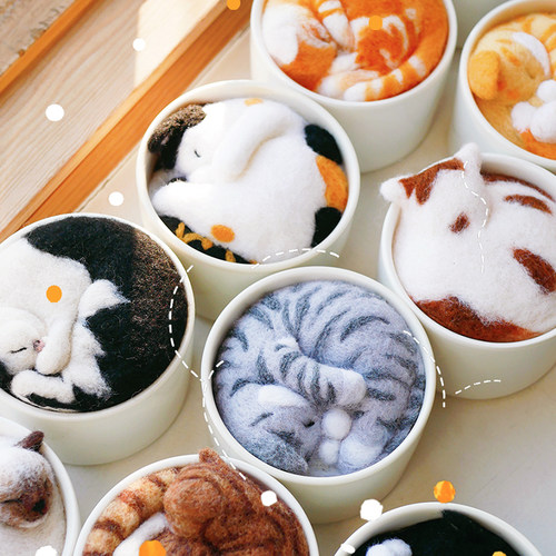 数绵羊羊毛毡  成品定制  手工羊毛毡戳戳乐玩偶礼物