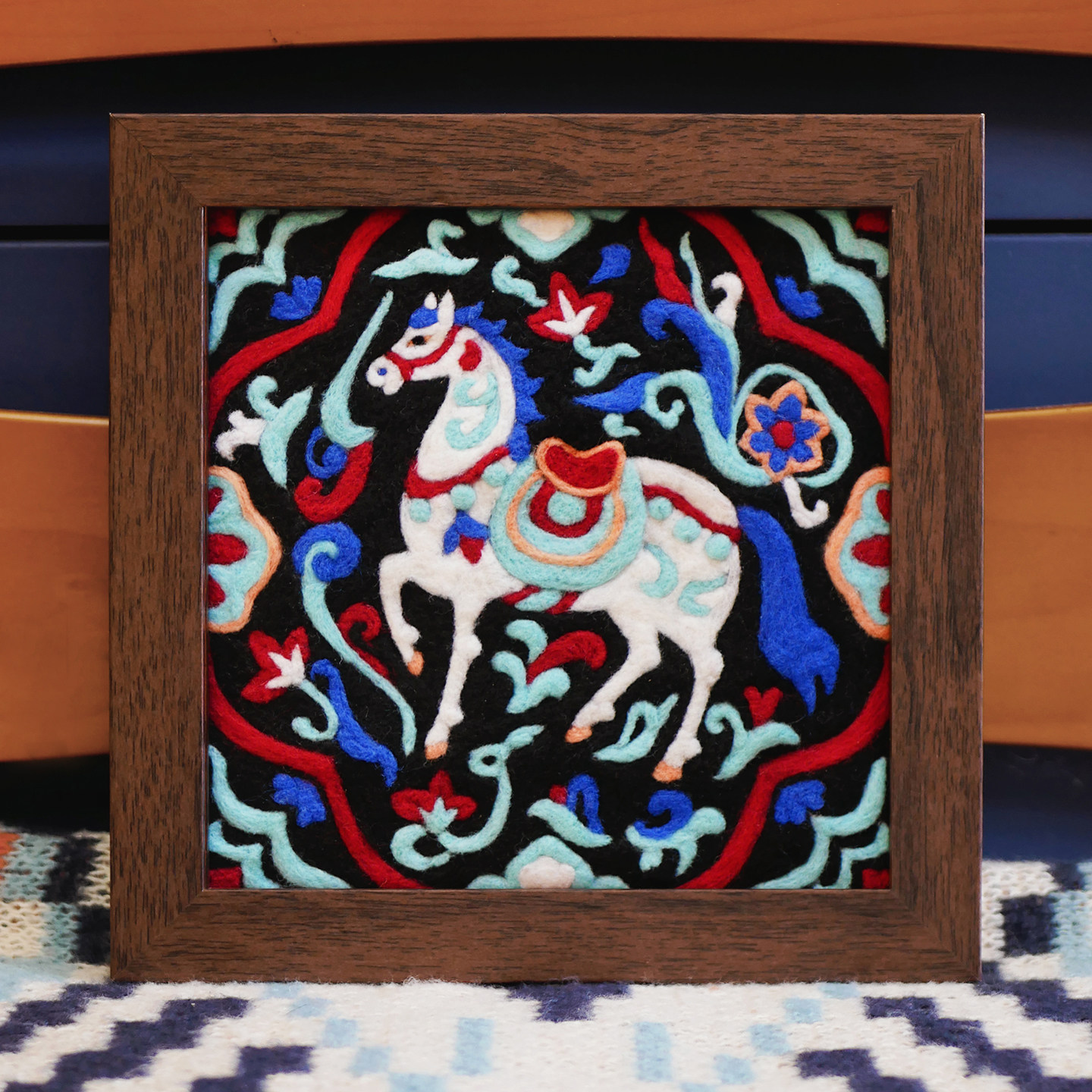 数绵羊羊毛毡戳戳乐diy材料包 马年相框画装饰画国风摆件手工礼物,居家布艺,缝纫DIY材料套装,淘宝优惠券,粉丝福利购,淘宝优惠卷