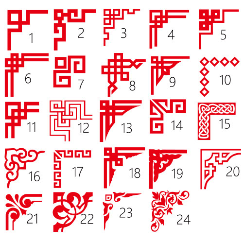 花边贴纸中式角花剪纸落地窗大窗花福字古典装饰橱窗玻璃对角门贴