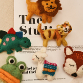 手工制作进口尼泊尔羊毛毡胸针冬季 可爱卡通别针小众大衣胸花ins