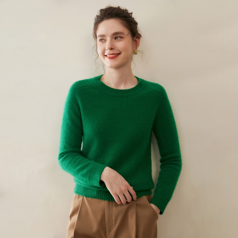 小山羊绒衫女圆领宽松毛衣通勤保暖针织打底衫套头百搭,女装/女士精品,羊绒衫,淘宝优惠券,粉丝福利购,淘宝优惠卷