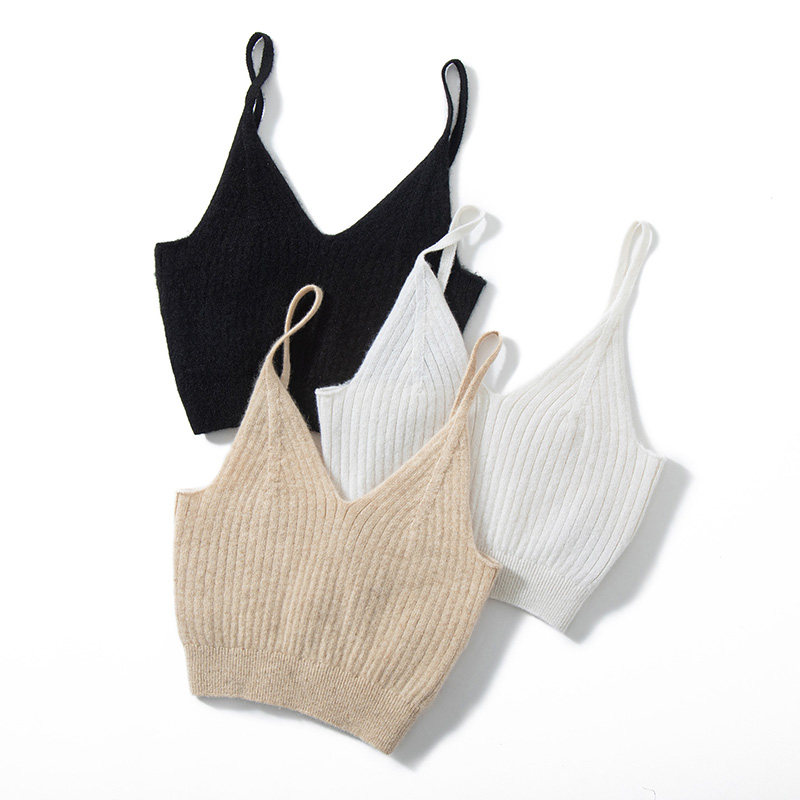 山羊绒坑条抹胸V领吊带背心女无袖针织衫修身套头内搭保暖美背,女装/女士精品,羊绒衫,淘宝优惠券,粉丝福利购,淘宝优惠卷