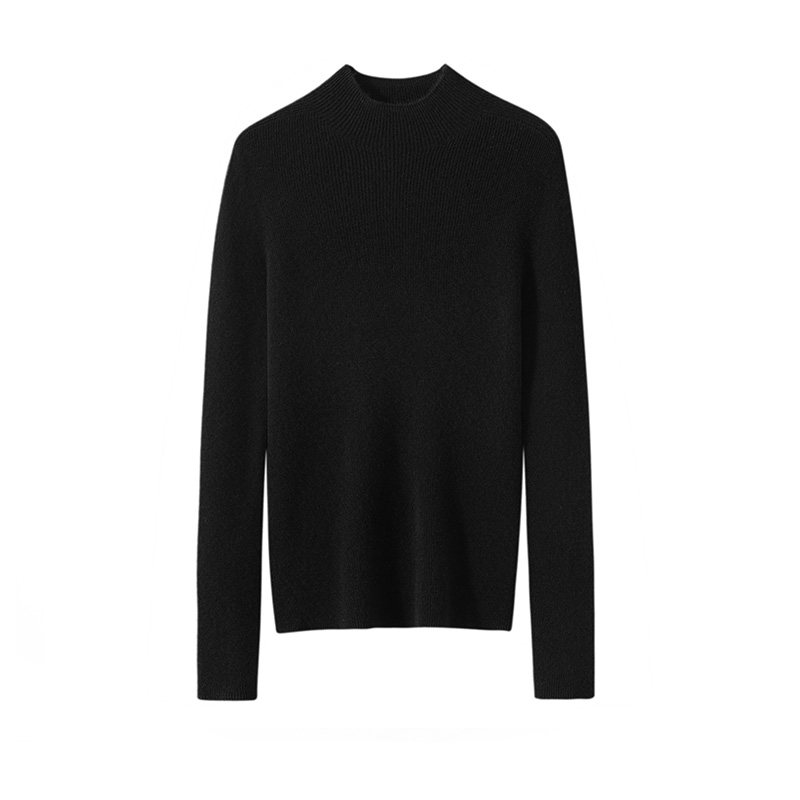 山羊绒无缝坑条半高领针织衫女修身套头打底衫通勤百搭毛衣,女装/女士精品,羊绒衫,淘宝优惠券,粉丝福利购,淘宝优惠卷