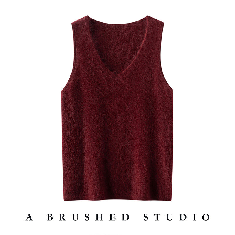 山羊绒衫女V领无袖吊带针织背心保暖羊绒马甲纯色上衣内搭,女装/女士精品,羊绒衫,淘宝优惠券,粉丝福利购,淘宝优惠卷