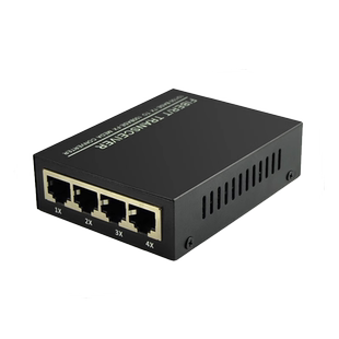 Haohanxin百兆1光4电光纤收发器单模单纤收发器光电转换器大电源A端一台（单独购买某一端无法配对使用）