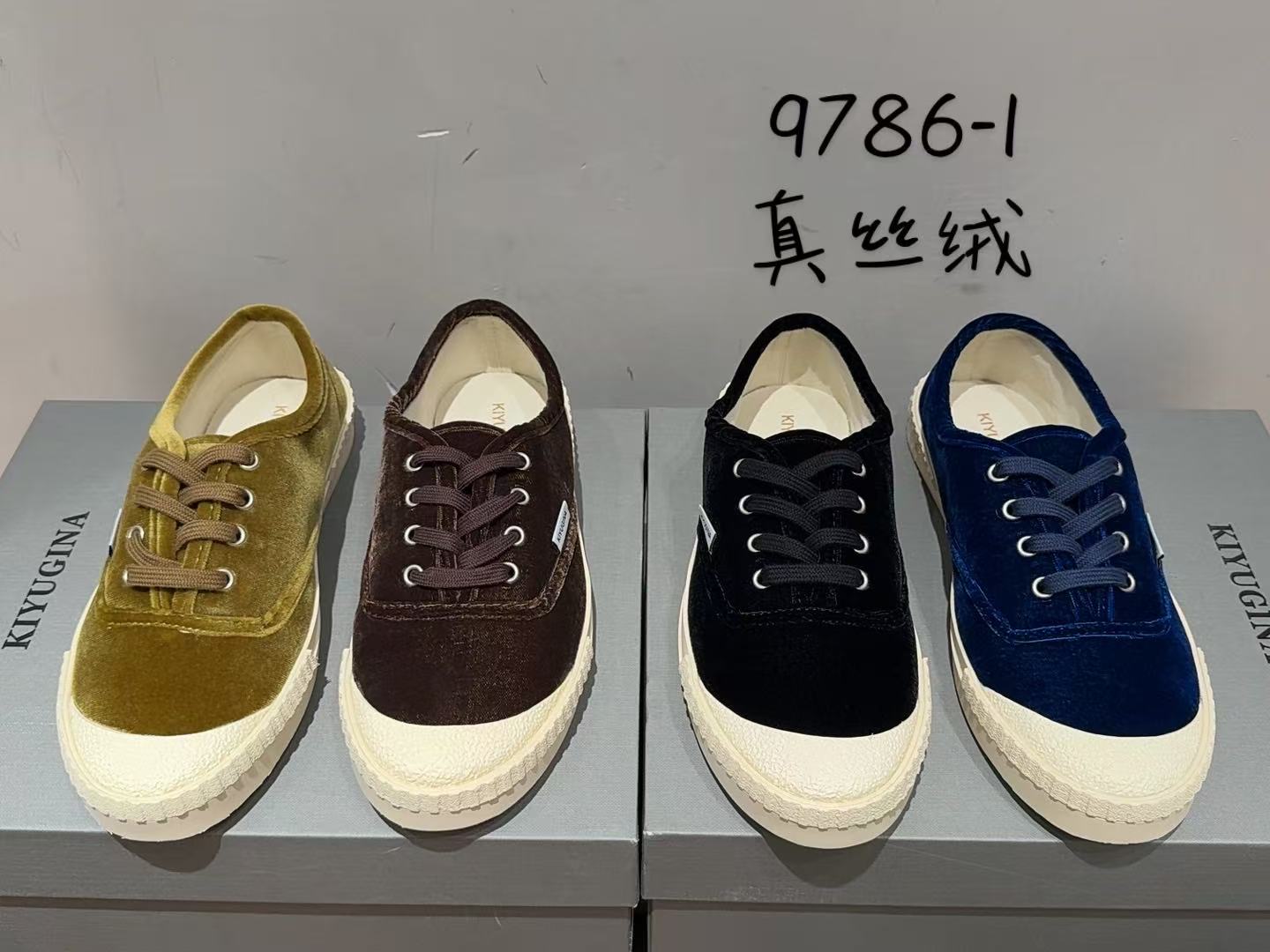 微默契正品K牌KIYUGINA真丝绒轻盈百搭单鞋休闲鞋9786-1
