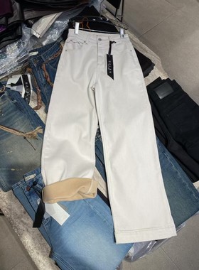 微默契正品balan百搭加绒直筒显瘦好裤型牛仔裤休闲裤