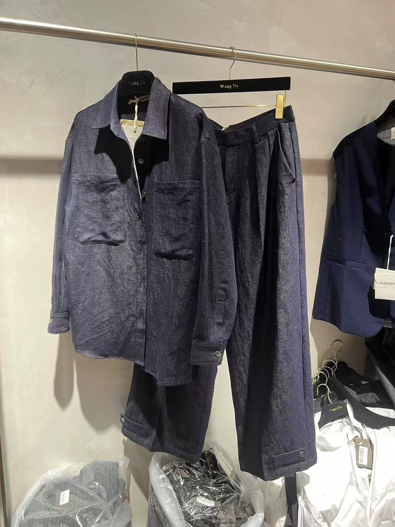 微默契正品K牌KIYUGINA舒适面料衬衣裤子春夏套装