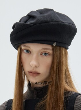 Amy韩国官网代购26秋冬Brown hat Couture Beret高级定制贝雷帽