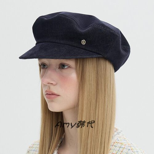 Amy韩国官网代购 25秋冬Brown hat  French Matroos 灯芯绒报童帽