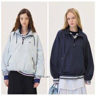 Amy韩国代购GROVE 26春款ELO ANORAK 半拉链短外套 上衣 3色
