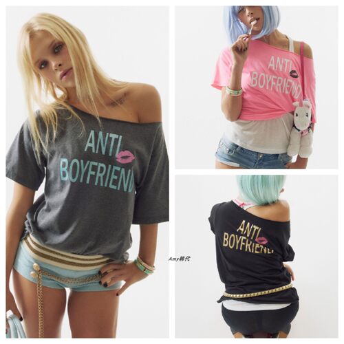 特价 韩国代购SCULPTOR26夏Anti Boyfriend Tee纯棉字母T恤