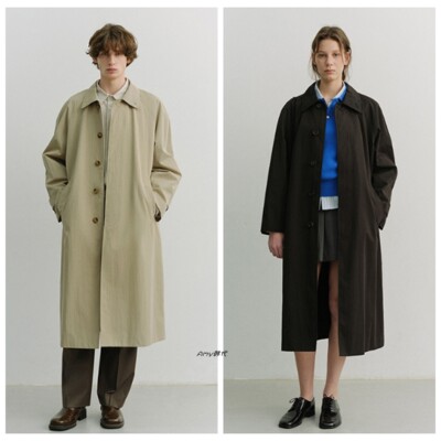 Amy韩国代购26春款DUNST UNISEX REFINED MAC COAT男女款风衣外套