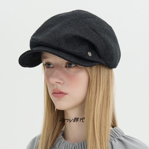 Amy韩国官网代购 25秋冬Brown hat Iconic Casquette 时尚报童帽