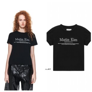 Kim T恤 折扣 Matin CROP TOP黑色短袖 HERITAGE 韩国代购 MATIN