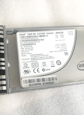 Intel/英特尔 S3500 480G SSD 联想企业级固态  03T8345  RD540