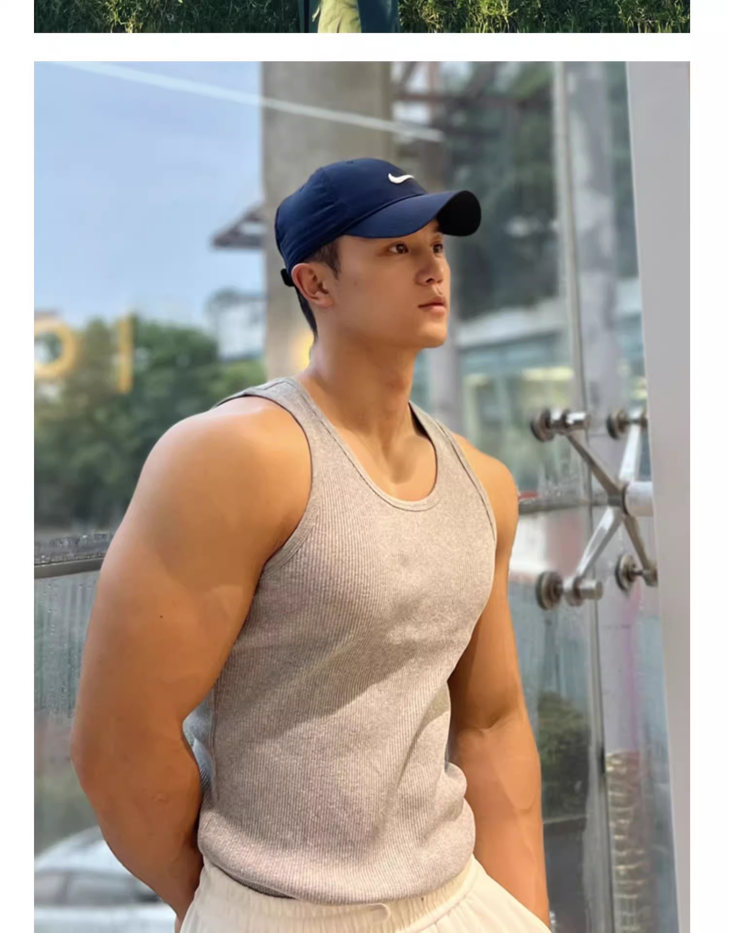 夏季偏厚款男士背心内穿纯棉粗螺纹2X2打底全棉跨栏弹力罗纹汗衫