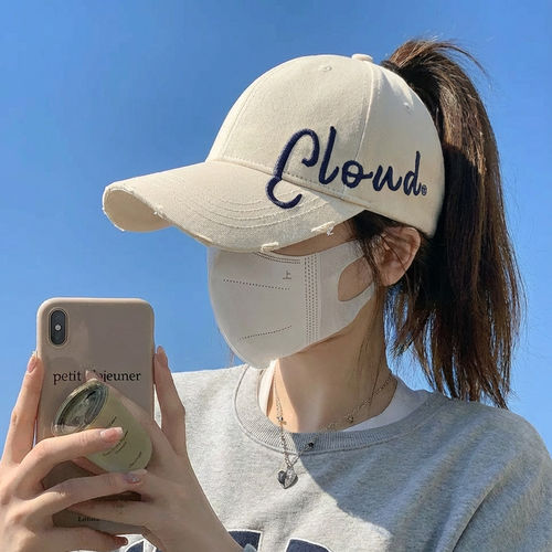 女款高马尾空顶遮阳显脸小鸭舌帽
