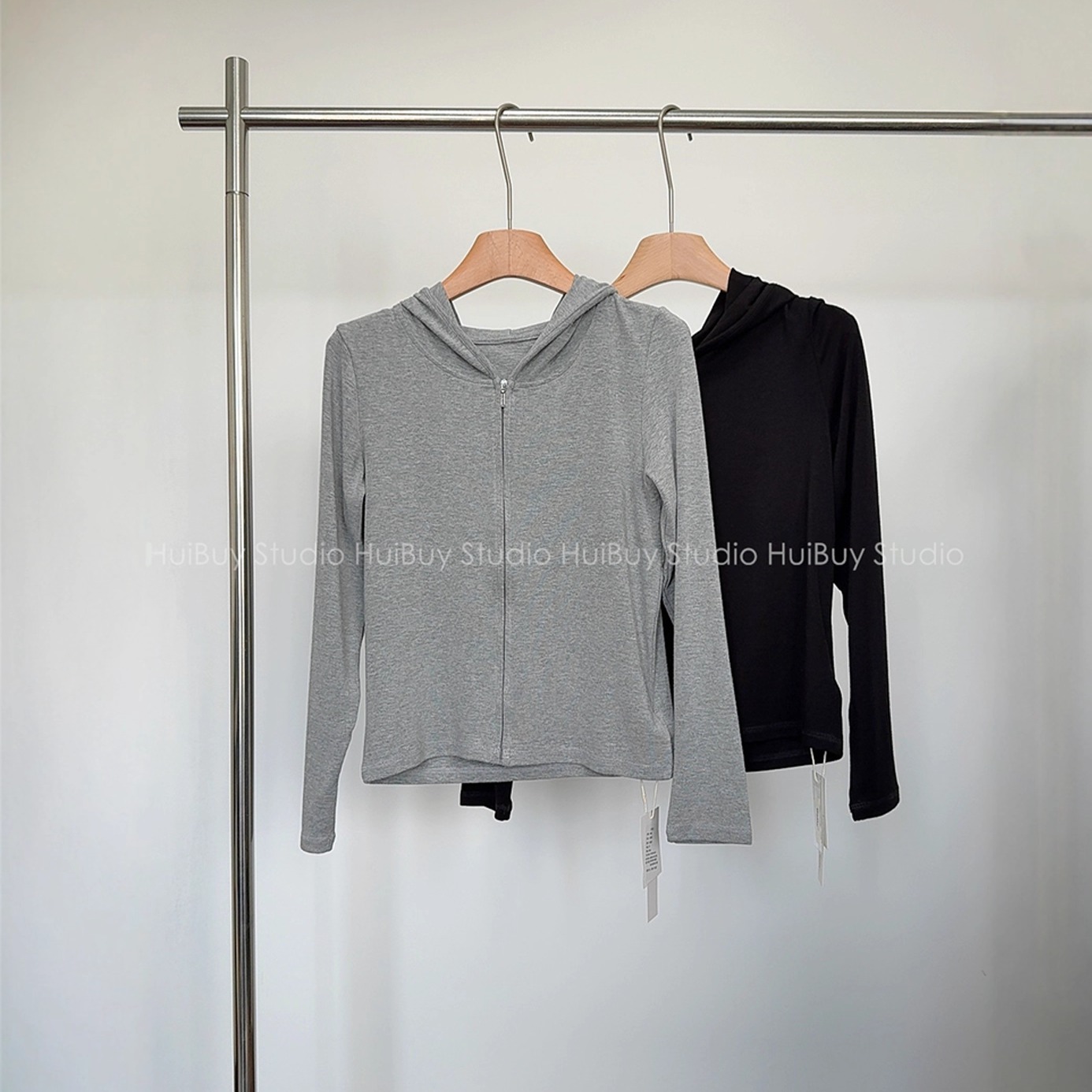 【会buy实拍】软软糯糯慕斯绒~chao显瘦松弛休闲连帽拉链卫衣开衫