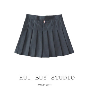 裙 料百褶短裙半身a字高腰裙学院风日系小清新裤 经典 前后褶西装