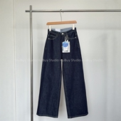 女牛仔裤 秋新 型正 显腿长高腰显瘦宽松直筒阔腿裤 会buy实拍 版