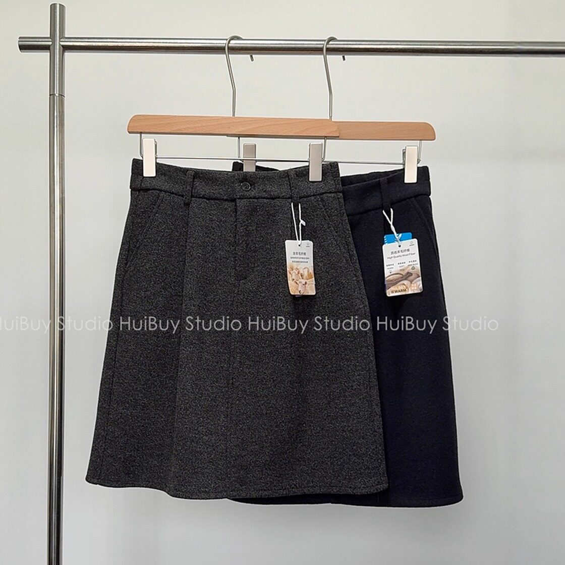 【会buy实拍】藏肉花苞中裙 羊毛半身裙简约通勤短裙秋冬毛呢裙女,女装/女士精品,半身裙,淘宝优惠券,粉丝福利购,淘宝优惠卷