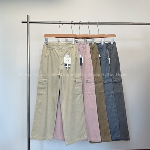 会buy实拍 舒适阔腿宽松休闲裤 酷帅范 裤 女春新 高品质立裁工装