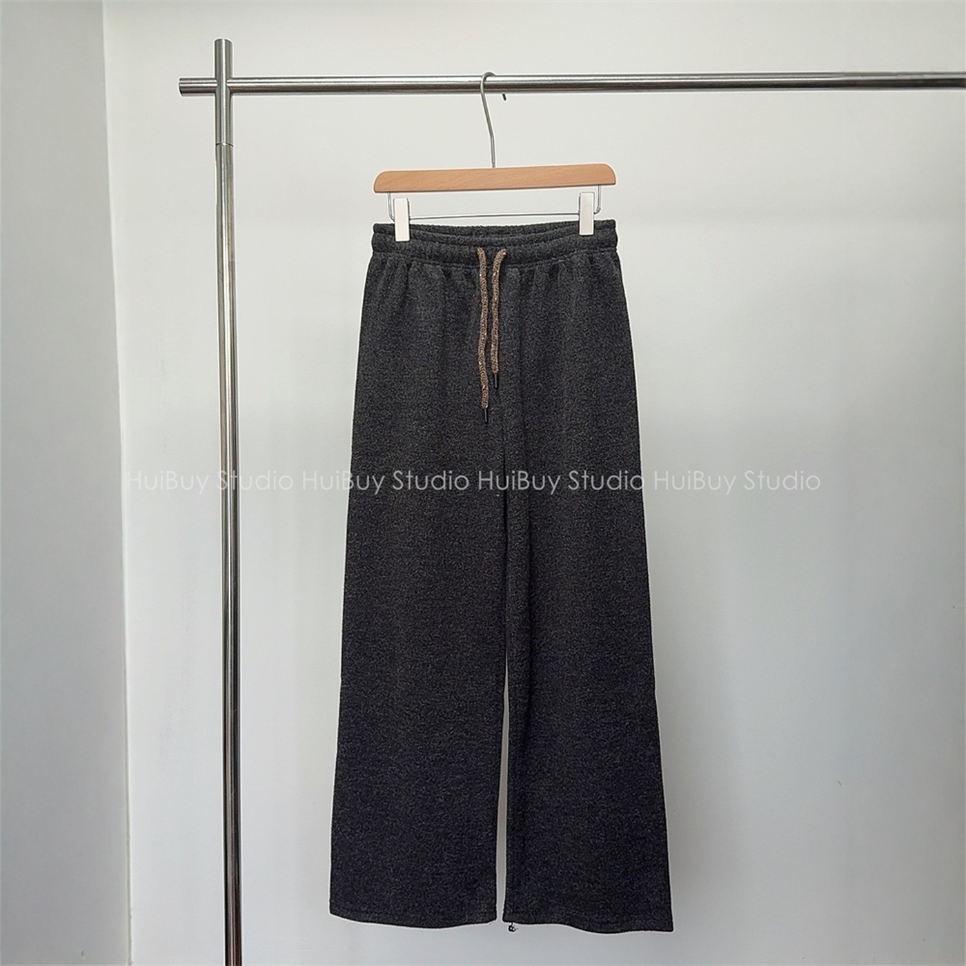 【会buy实拍】松紧腰糯米休闲裤女秋冬高腰阔腿裤宽松加绒直筒裤,女装/女士精品,休闲裤,淘宝优惠券,粉丝福利购,淘宝优惠卷