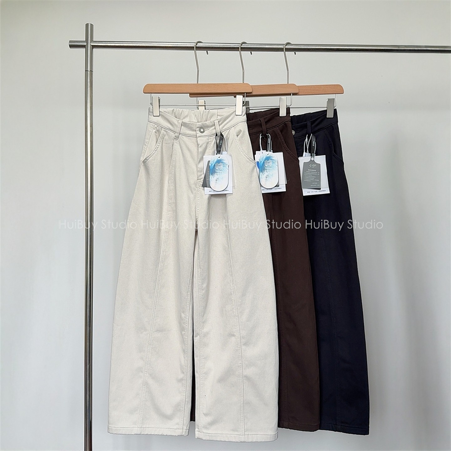 【会buy实拍】雪尼尔绒弯刀阔腿裤~立裁后松紧腰宽松休闲牛仔裤冬,女装/女士精品,牛仔裤,淘宝优惠券,粉丝福利购,淘宝优惠卷