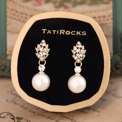 丹麦【设计师】Tatirocks枝叶珍珠耳钉高级感轻奢女珍玩摆件耳环