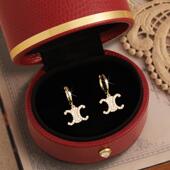 Tatirocks满钻字母C耳钉高级感轻奢女爆闪新款 丹麦 设计师 耳环