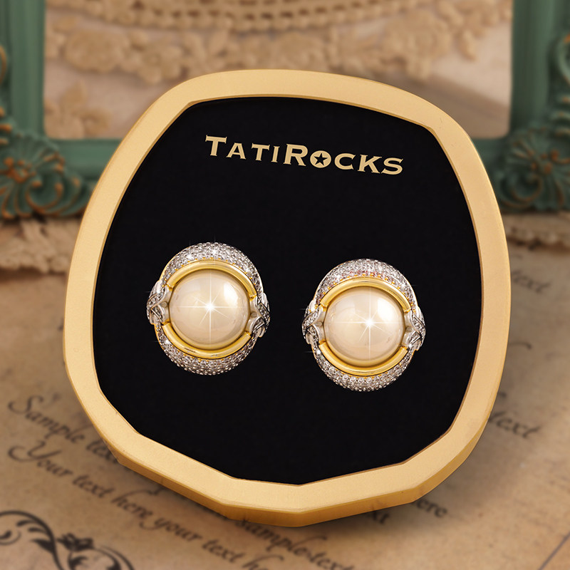 丹麦【设计师】Tatirocks盔甲守护珍珠耳钉高级感轻奢女摆件耳环图片