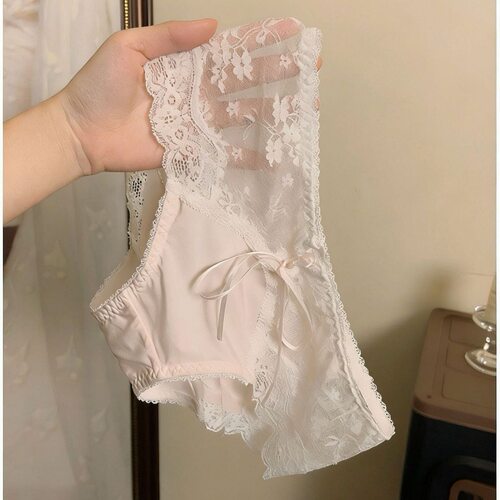 【蜜桃奶霜】性感蕾丝低腰内裤女无痕透气纯欲风新款薄款三角裤
