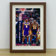 湖人篮球OK组合科比奥尼尔相框摆台装 饰画球星海报挂画礼物纪念品