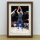 小牛独行侠卢卡东契奇相框挂画摆台NBA球星海报照片装 饰画送礼物