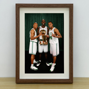 NBA凯尔特人三巨头加内特皮尔斯雷阿伦相框摆台海报挂画生日礼物