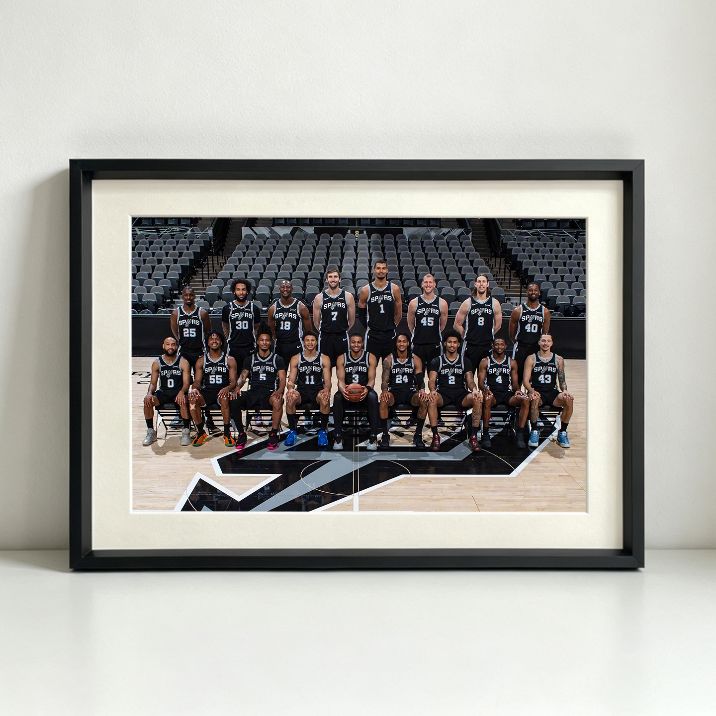 NBA马刺25-26赛季合影文班亚马相框摆台挂画球星海报照片墙装饰画