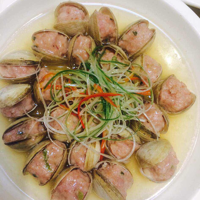 文蛤塞肉速冻食品蛤蜊猪肉酿肉酒店食材速冻半成品饭店冷冻方便菜