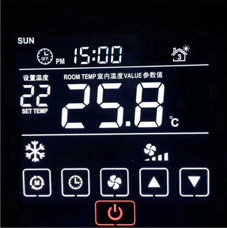 定制lcd液晶屏黑底白字VA段码显示屏 触摸屏电路板模组段式屏