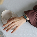 伴朵小绿表手表女简约气质学生防水ins风文艺女士石英表国产腕表