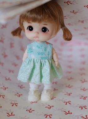 可爱连衣裙基础款小清新绿色 黄色ob11娃衣gsc 12分bjd盲盒p9 ymy