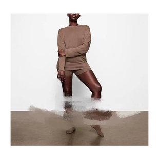 skims卡戴珊boyfriend系列长袖短裤修紧身舒适简约休闲运动套装