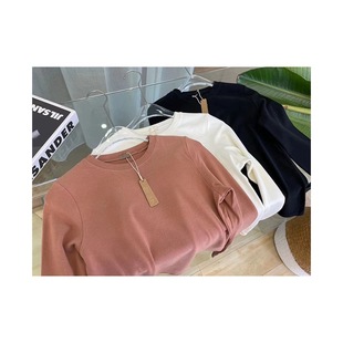 skims卡戴珊同款打底衫纯色纯棉弹力长袖上衣修身紧身磨毛显身材